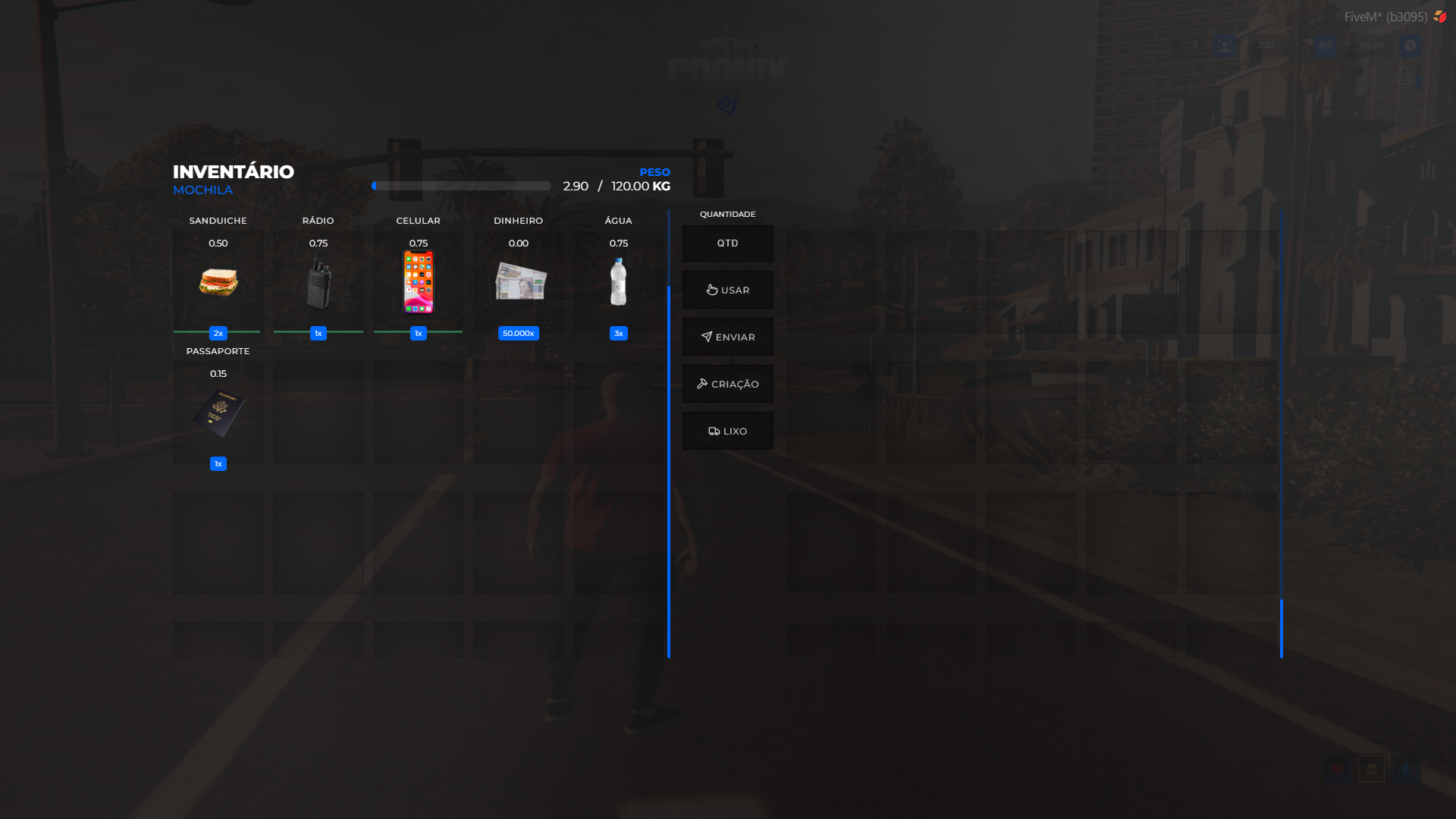 SCRIPT INVENTORY - GTA RP FIVEM (Creative) 100% OPEN - Fivem Stores