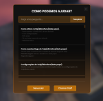 Lista de tickets e chamados abertos no sistema CallAdmin para servidores FiveM vRP com status em tempo real